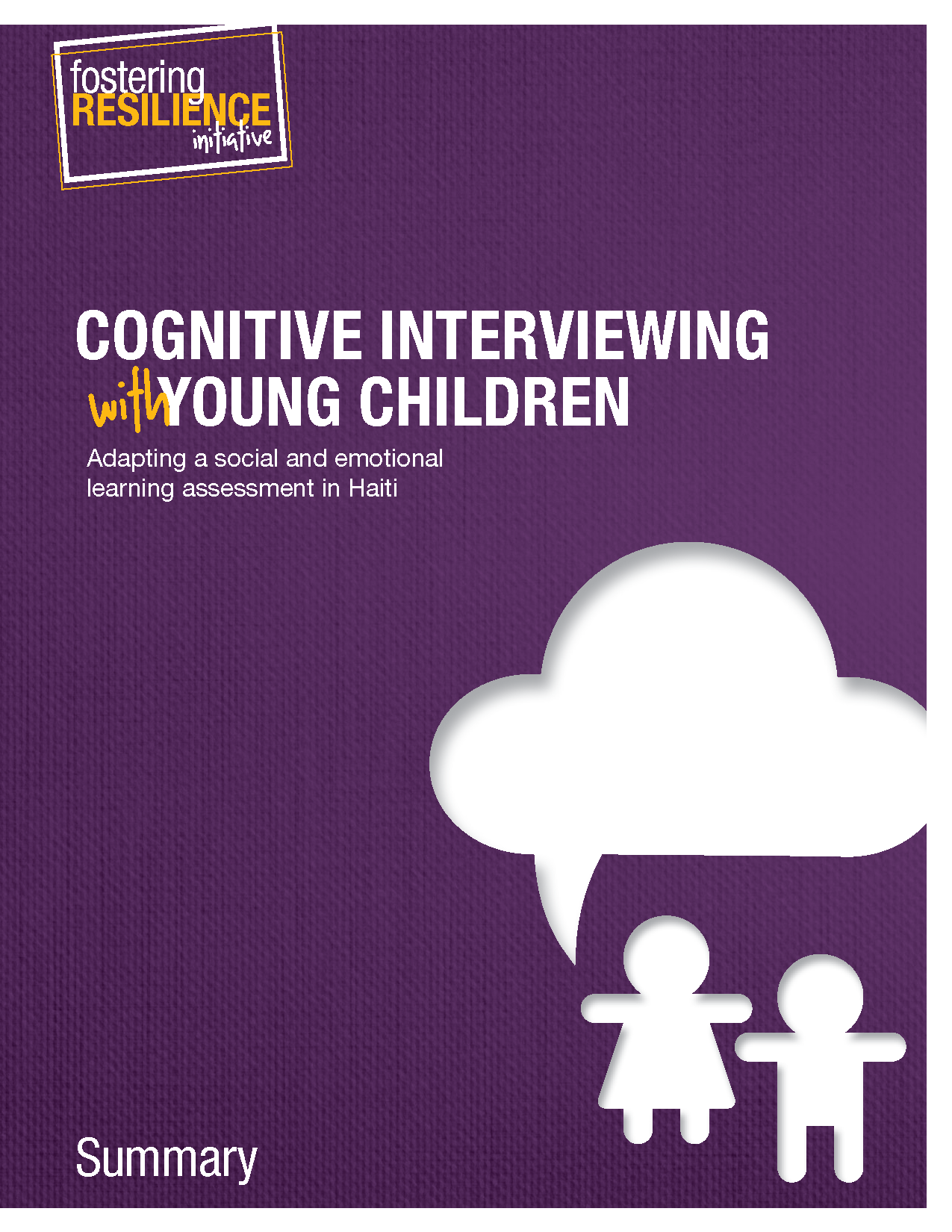Cognitive Interviewing with Young Children Research Brief Cover Page