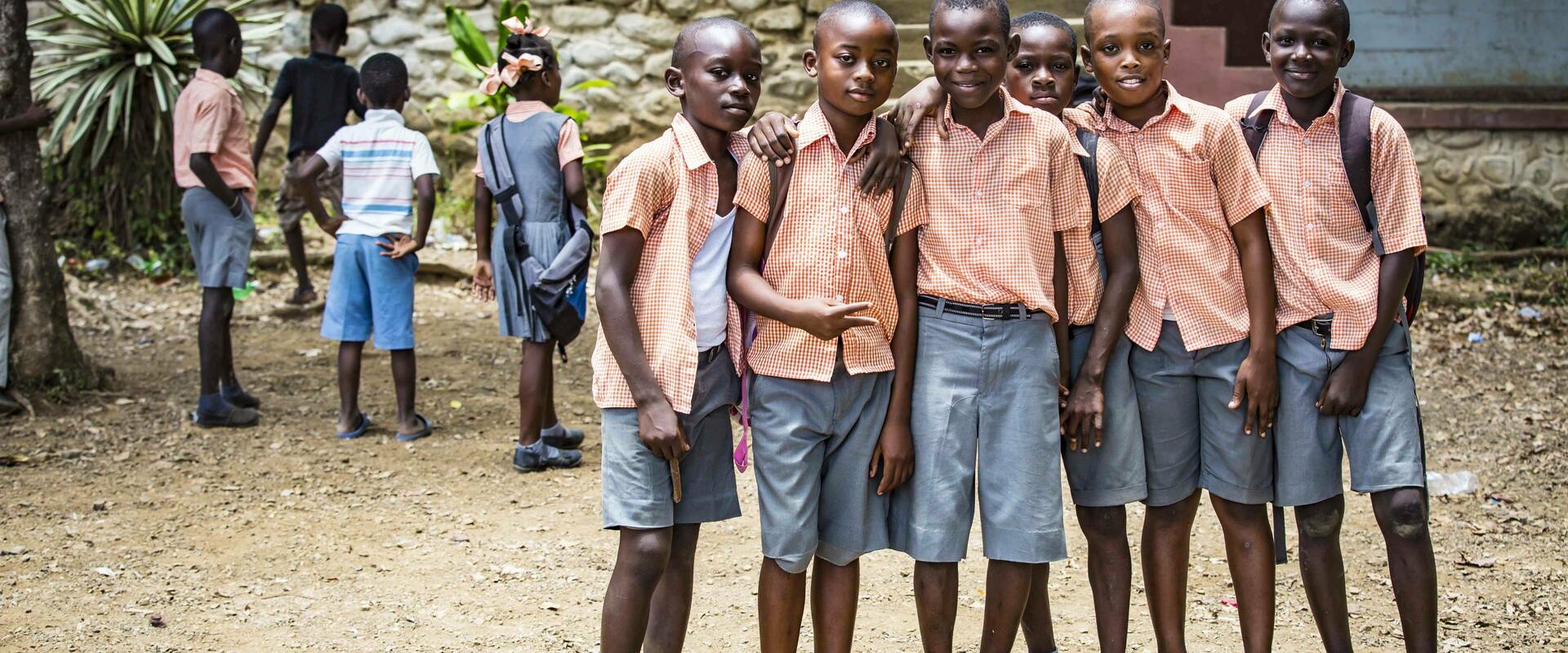 Image of students in Haiti