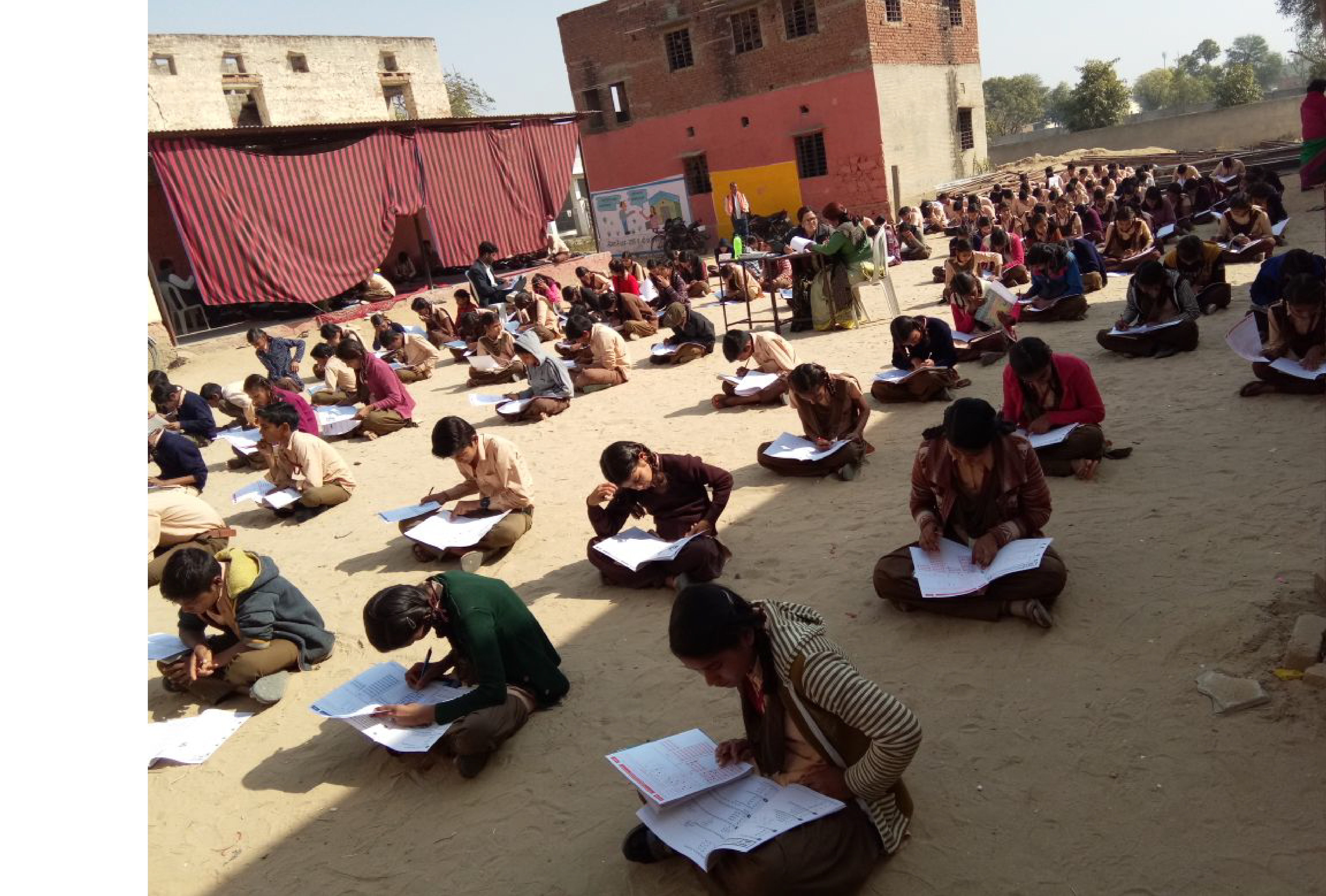 Children working outside