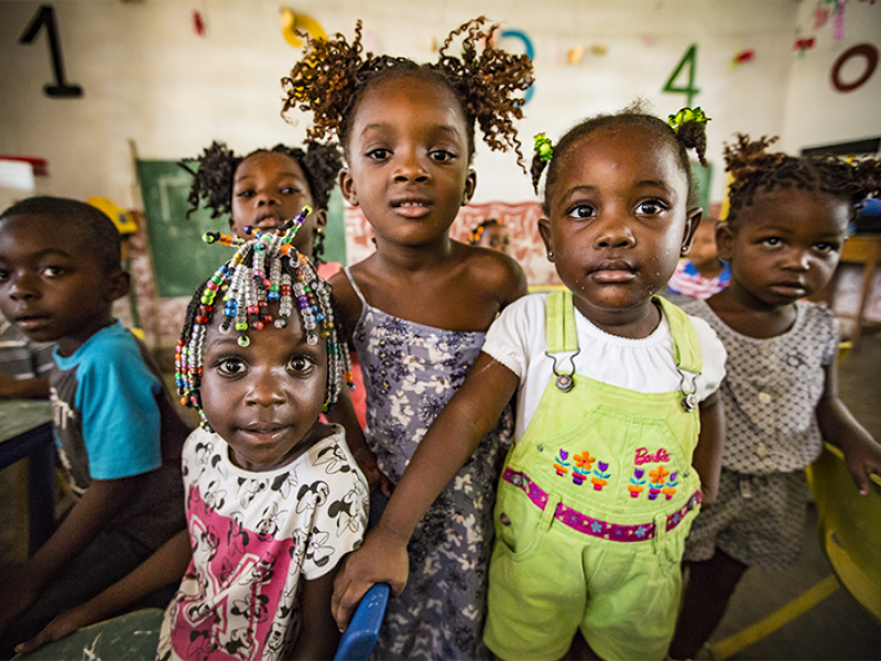 Preschool students in classroom